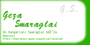 geza smaraglai business card